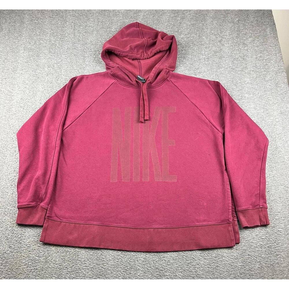 Nike‎ Dri-FIT Men's Hoodie Sweatshirt Large Burgundy